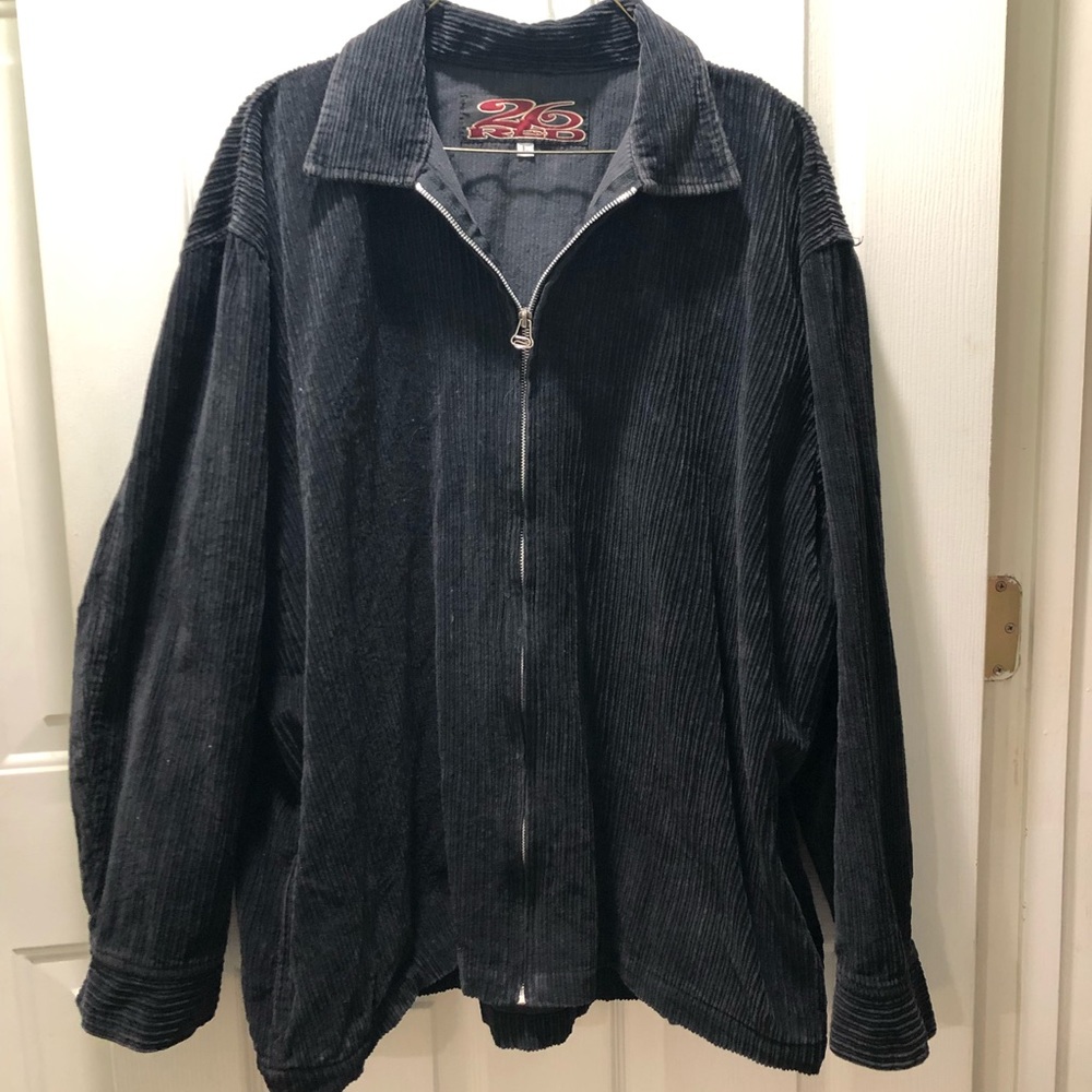 Vintage 26 Red Men’s Zip Button Sleeve Corduroy